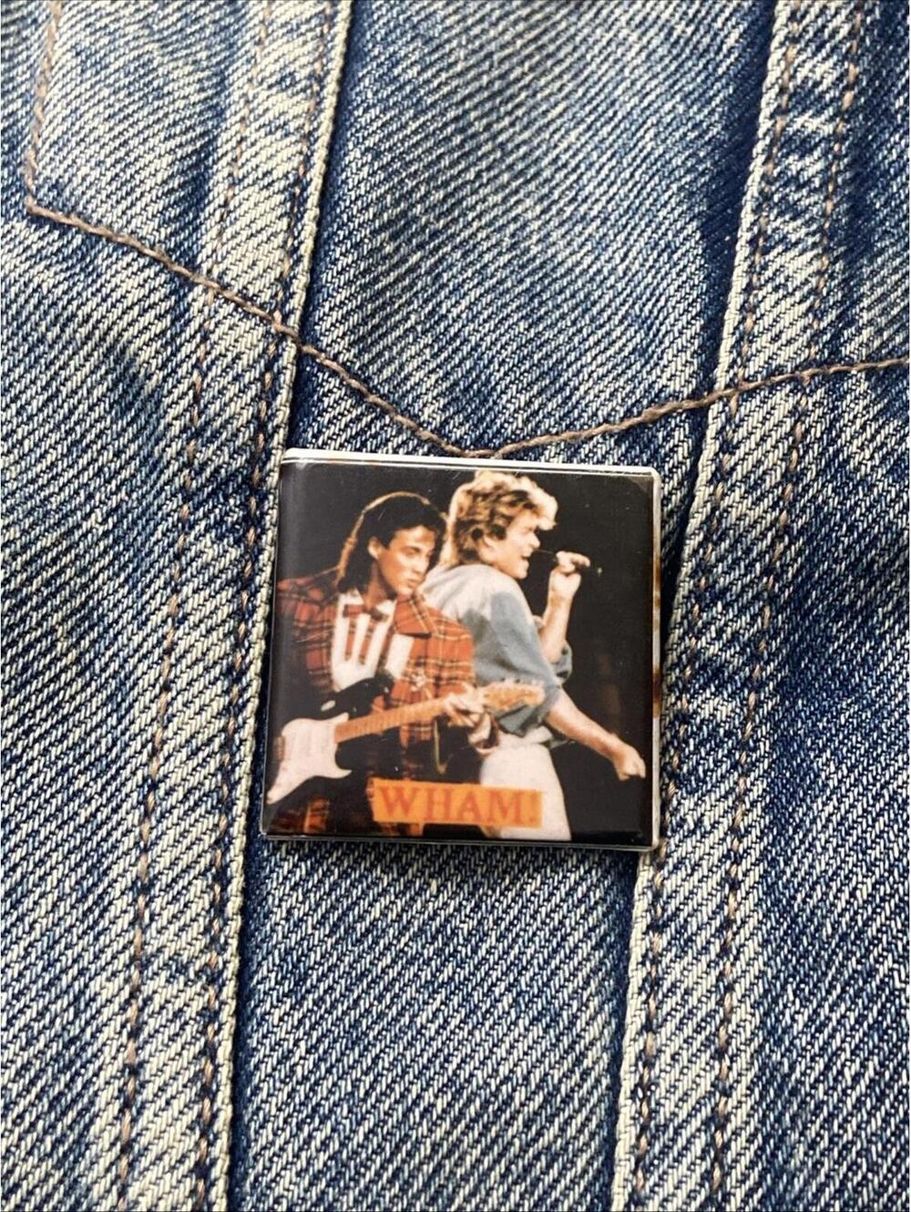 WHAM Pinback Vintage Button Badge Music Pin 80s Retro George Michael #208